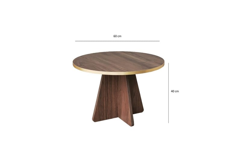 Munne Soffbord 60 cm - Valnöt - Möbler - Vardagsrum - Soffbord & vardagsrumsbord - Soffbord