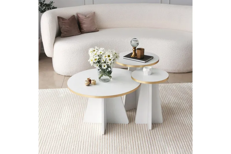 Munne Soffbord 60 cm - Vit - Möbler - Vardagsrum - Soffbord & vardagsrumsbord - Soffbord