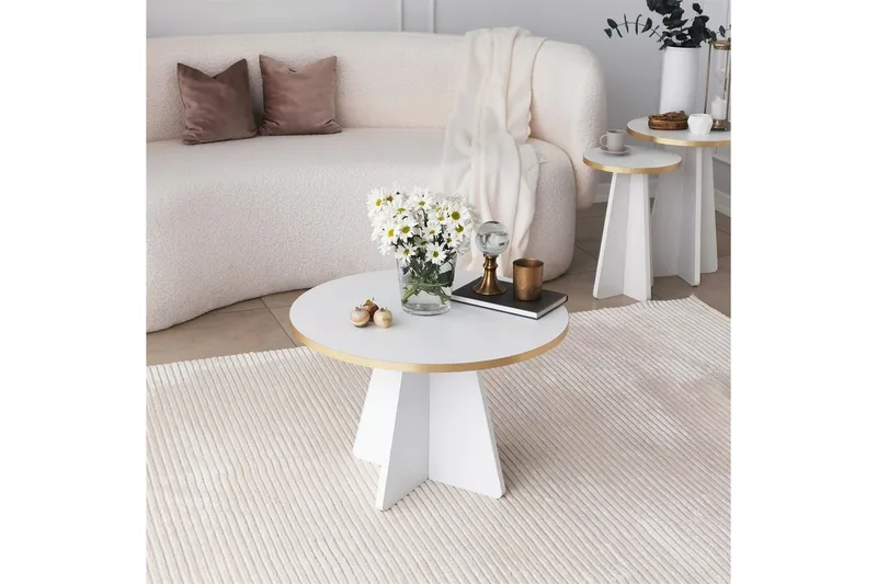 Munne Soffbord 60 cm - Vit - Möbler - Vardagsrum - Soffbord & vardagsrumsbord - Soffbord