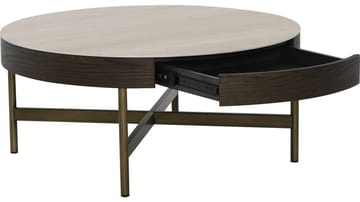 Soffbord Myrdal 90 cm - Travertintopp med bronsfärgade metallben - Möbler - Vardagsrum - Soffbord & vardagsrumsbord - Soffbord