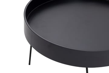 Nandan 80 cm Runt Soffbord i Mörkt Trä - Svart - Möbler - Vardagsrum - Soffbord & vardagsrumsbord - Soffbord