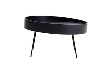 Nandan 80 cm Runt Soffbord i Mörkt Trä - Svart - Möbler - Vardagsrum - Soffbord & vardagsrumsbord - Soffbord