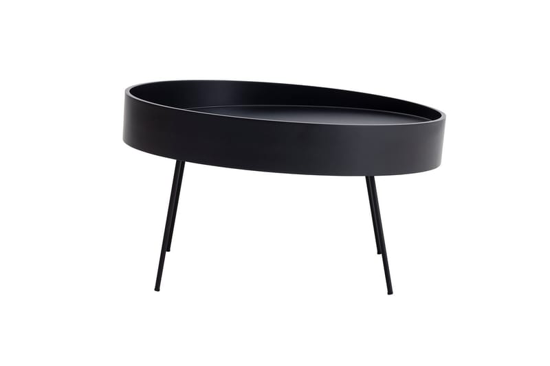 Nandan 80 cm Runt Soffbord i Mörkt Trä - Svart - Möbler - Vardagsrum - Soffbord & vardagsrumsbord - Soffbord