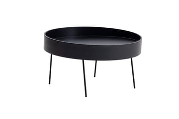 Nandan 80 cm Runt Soffbord i Mörkt Trä - Svart - Möbler - Vardagsrum - Soffbord & vardagsrumsbord - Soffbord