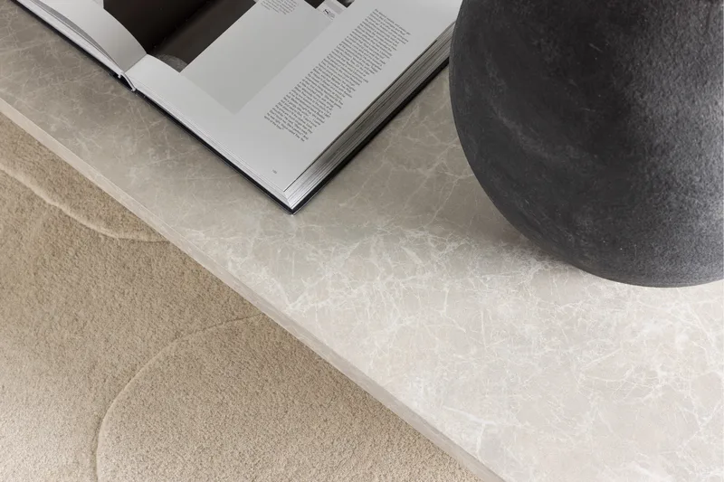 Narvik Travertin Ovalt Soffbord 190x60 cm - Beige / Ljus - Möbler - Vardagsrum - Soffbord & vardagsrumsbord - Soffbord