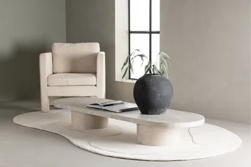 Narvik Travertin Ovalt Soffbord 190x60 cm - Beige / Ljus - Möbler - Vardagsrum - Soffbord & vardagsrumsbord - Soffbord