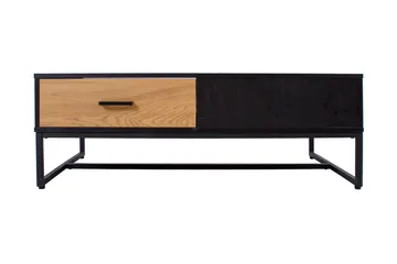 Nauerna Soffbord 110 cm med Förvaring 2 Lådor - Ekfärg/Svart - Möbler - Vardagsrum - Soffbord & vardagsrumsbord - Soffbord