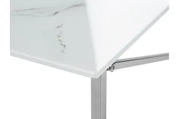 Nod Soffbord 100 cm Marmormönster - Vit/Silver - Möbler - Vardagsrum - Soffbord & vardagsrumsbord - Soffbord