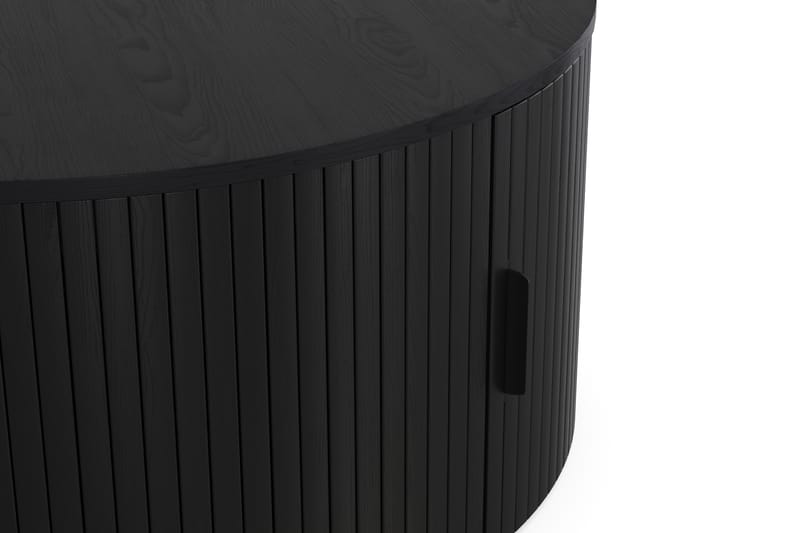 Noira Runt Soffbord 80 cm med Förvaring Ribbad - Möbler - Vardagsrum - Soffbord & vardagsrumsbord - Soffbord