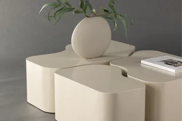 Nordland Soffbord 92x74 cm - Beige - Möbler - Vardagsrum - Soffbord & vardagsrumsbord - Satsbord