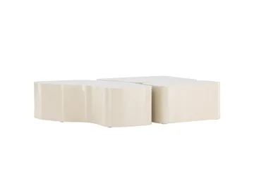 Nordland Soffbord 92x74 cm - Beige - Möbler - Vardagsrum - Soffbord & vardagsrumsbord - Satsbord