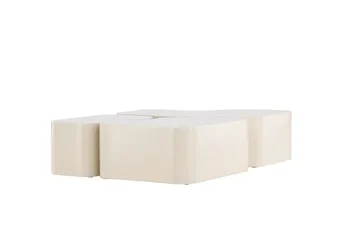 Nordland Soffbord 92x74 cm - Beige - Möbler - Vardagsrum - Soffbord & vardagsrumsbord - Satsbord