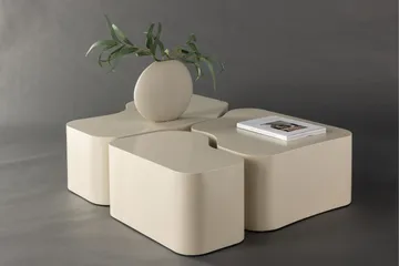 Nordland Soffbord 92x74 cm - Beige - Möbler - Vardagsrum - Soffbord & vardagsrumsbord - Satsbord
