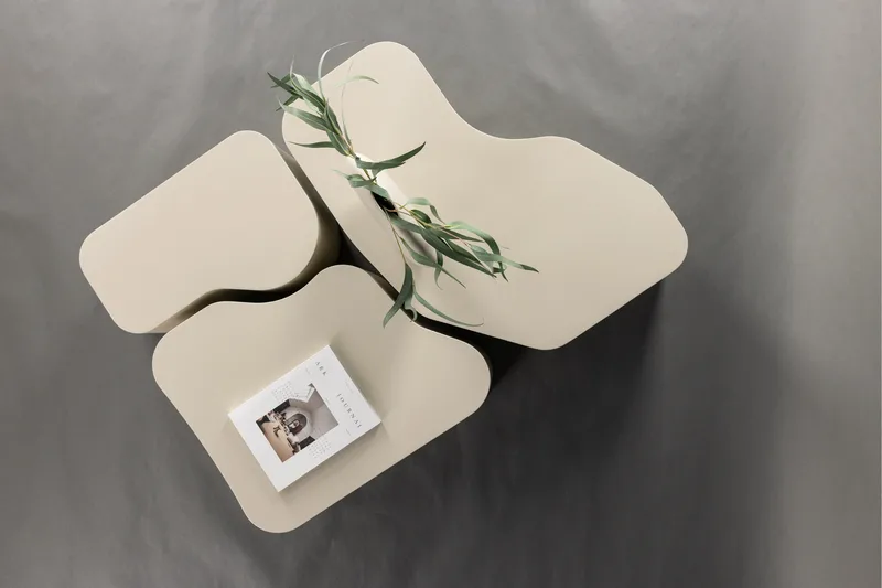 Nordland Soffbord 92x74 cm - Beige - Möbler - Vardagsrum - Soffbord & vardagsrumsbord - Satsbord