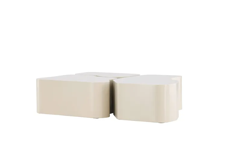 Nordland Soffbord 92x74 cm - Beige - Möbler - Vardagsrum - Soffbord & vardagsrumsbord - Satsbord