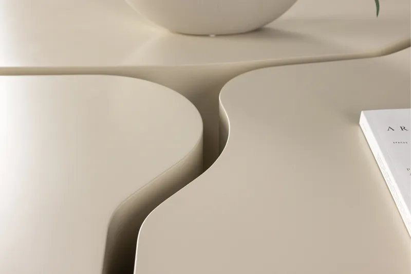 Nordland Soffbord 92x74 cm - Beige - Möbler - Vardagsrum - Soffbord & vardagsrumsbord - Satsbord