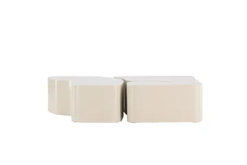 Nordland Soffbord 92x74 cm - Beige - Möbler - Vardagsrum - Soffbord & vardagsrumsbord - Satsbord