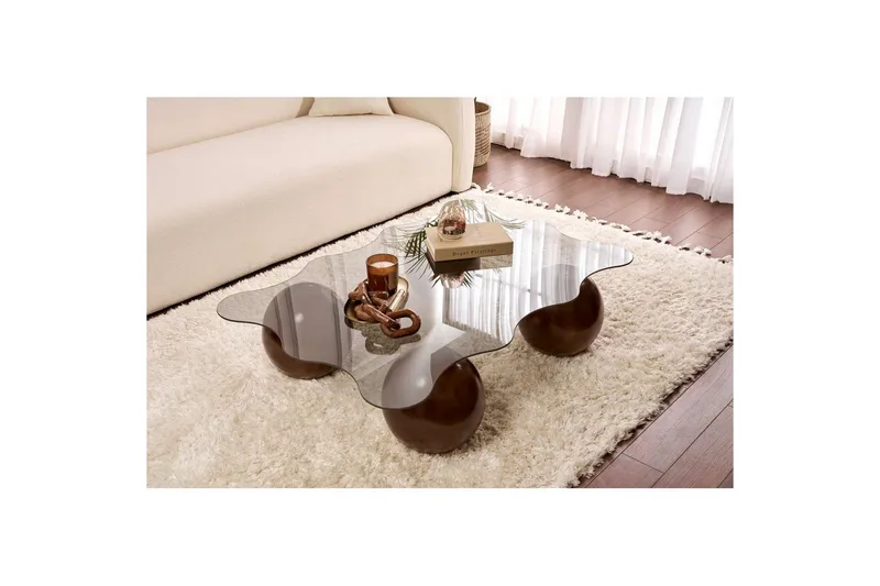 Soffbord Nordure Elinville Soffbord 120 cm Brun - Möbler - Vardagsrum - Soffbord & vardagsrumsbord - Soffbord