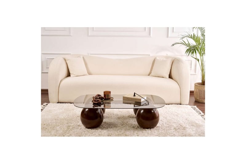 Soffbord Nordure Maroulburg Soffbord 118 cm Grå,Brun - Möbler - Vardagsrum - Soffbord & vardagsrumsbord - Soffbord