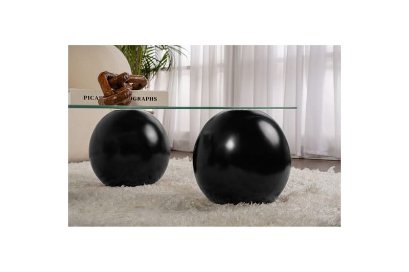 Soffbord Nordure Soffbord Elinville svart / transparent Svart,Vit - Möbler - Vardagsrum - Soffbord & vardagsrumsbord - Soffbord