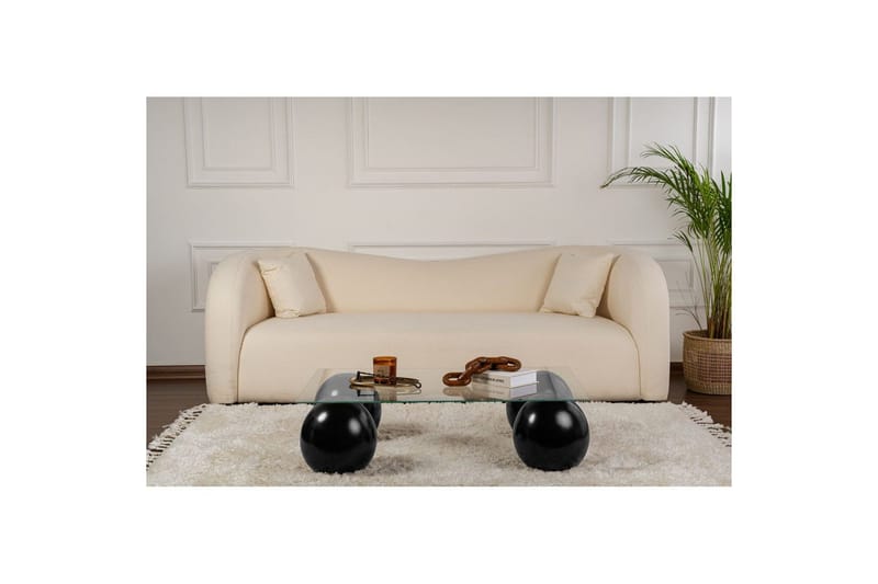 Soffbord Nordure Soffbord Koushik Svart / Transparent Svart - Möbler - Vardagsrum - Soffbord & vardagsrumsbord - Soffbord