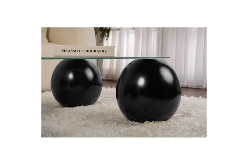 Soffbord Nordure Soffbord Maroulburg Svart / Transparent Svart,Vit - Möbler - Vardagsrum - Soffbord & vardagsrumsbord - Soffbord