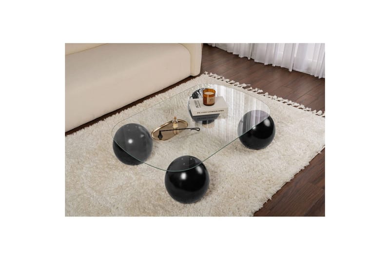 Soffbord Nordure Soffbord Maroulburg Svart / Transparent Svart,Vit - Möbler - Vardagsrum - Soffbord & vardagsrumsbord - Soffbord