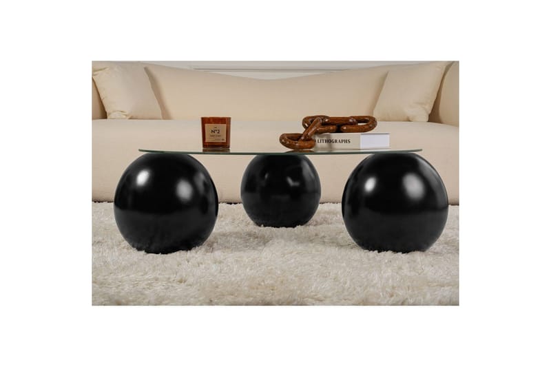 Soffbord Nordure Soffbord Sibas Svart / Transparent Svart,Silver - Möbler - Vardagsrum - Soffbord & vardagsrumsbord - Soffbord