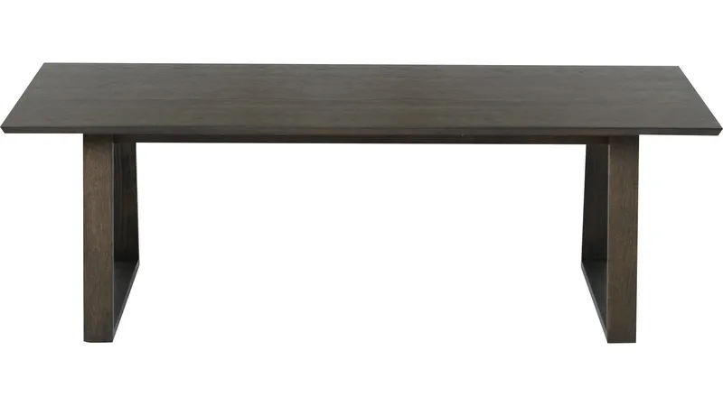 Soffbord Norvik 140 cm - Brunlackad ekfaner med vitpigmenterad finish - Möbler - Vardagsrum - Soffbord & vardagsrumsbord - Soffbord