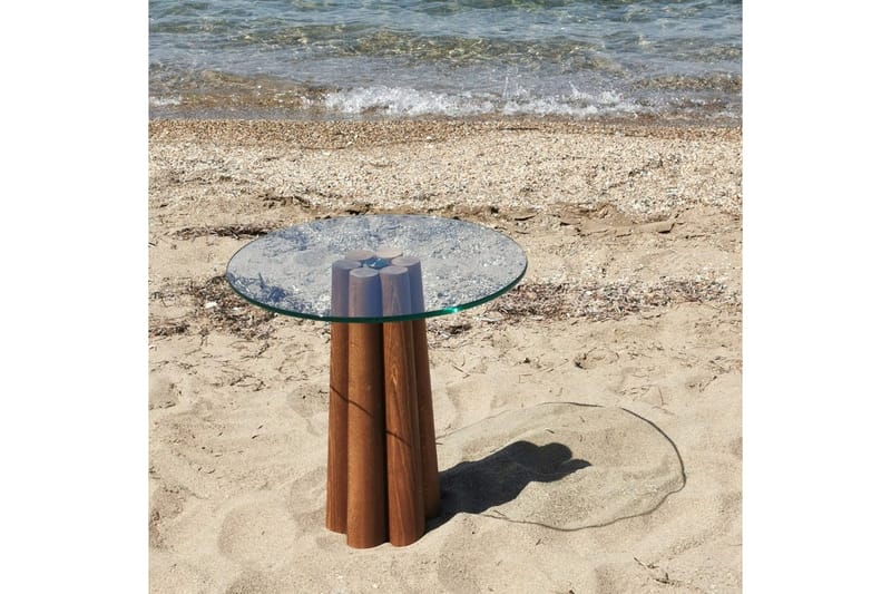 Soffbord Novera Valnöt / Transparent - Valnöt / Transparent - Möbler - Vardagsrum - Soffbord & vardagsrumsbord - Soffbord