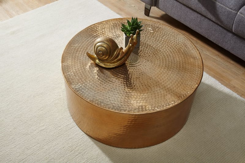 NYERA Soffbord 75 cm Runt Guld - Möbler - Vardagsrum - Soffbord & vardagsrumsbord - Soffbord