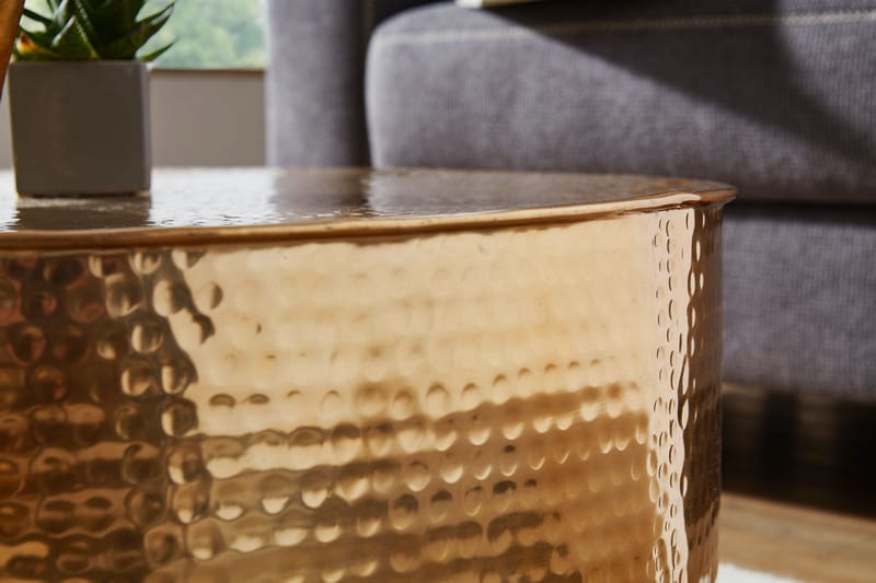 NYERA Soffbord 75 cm Runt Guld - Möbler - Vardagsrum - Soffbord & vardagsrumsbord - Soffbord