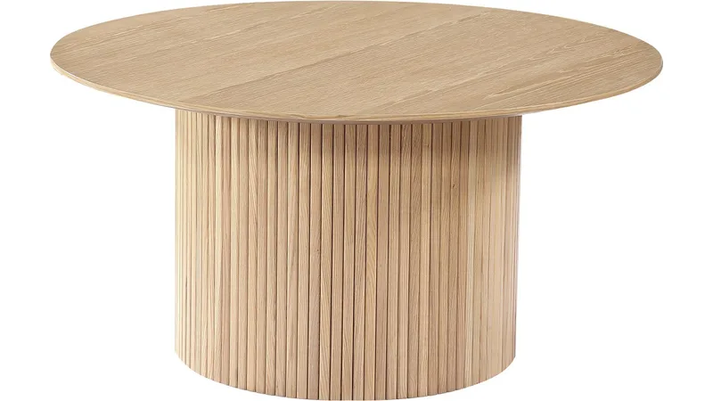Soffbord Odmark 90 cm, Vitpigmenterad ekfaner