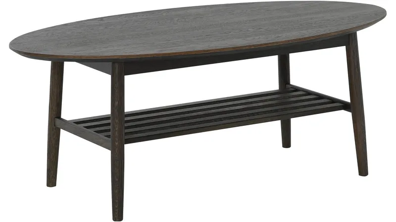 Soffbord Olsund Ovalt med Hylla, Brun