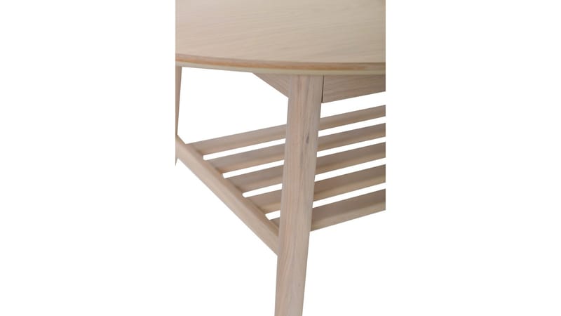 Soffbord Olsund Ovalt med Hylla - Vitpigmenterad - Möbler - Vardagsrum - Soffbord & vardagsrumsbord - Soffbord