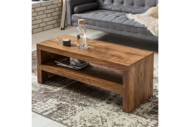 Onks Soffbord 110 cm med Förvaring Hylla - Massivt trä - Möbler - Vardagsrum - Soffbord & vardagsrumsbord - Soffbord