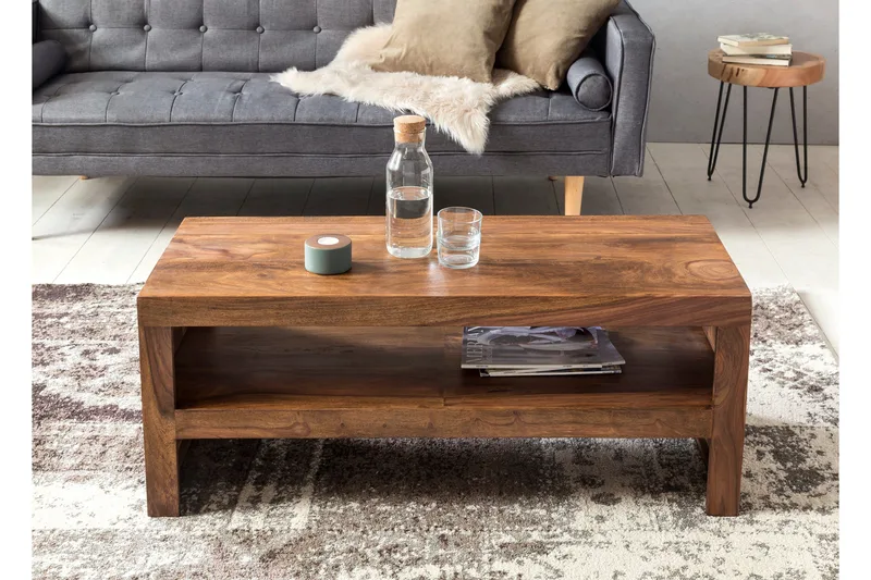 Onks Soffbord 110 cm med Förvaring Hylla - Massivt trä - Möbler - Vardagsrum - Soffbord & vardagsrumsbord - Soffbord