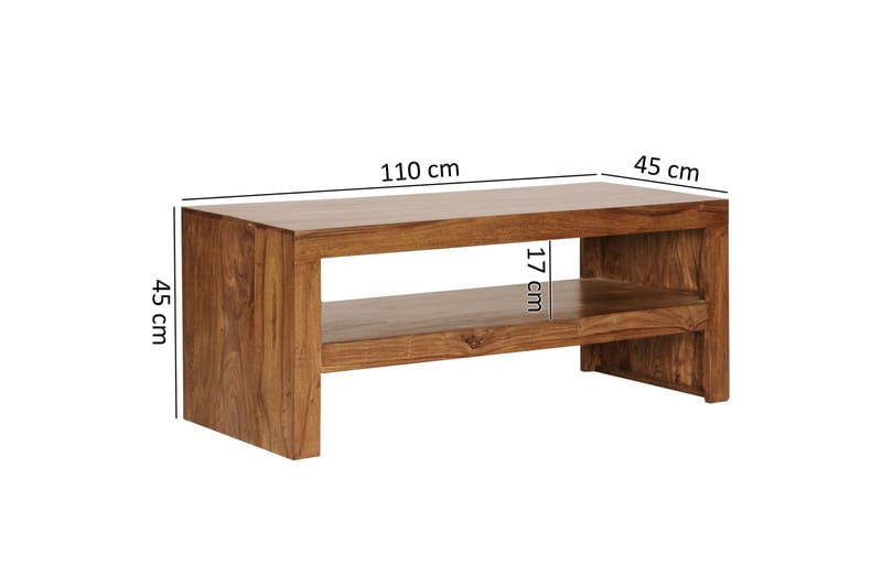 Onks Soffbord 110 cm med Förvaring Hylla - Massivt trä - Möbler - Vardagsrum - Soffbord & vardagsrumsbord - Soffbord
