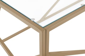 Orland 100 cm Rektangulärt Soffbord i Glas och Metall - Klar - Möbler - Vardagsrum - Soffbord & vardagsrumsbord - Soffbord