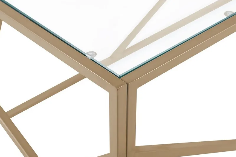 Orland Soffbord 100 cm - Glas/Guld - Möbler - Vardagsrum - Soffbord & vardagsrumsbord - Soffbord