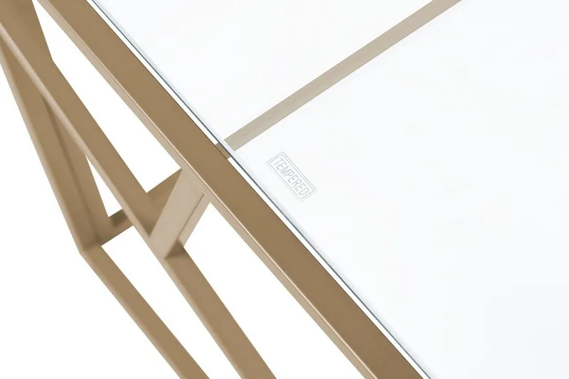 Orland Soffbord 100 cm - Glas/Guld - Möbler - Vardagsrum - Soffbord & vardagsrumsbord - Soffbord