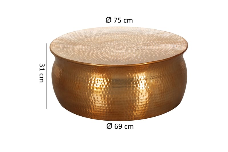 Osagie Soffbord 75 cm Runt - Koppar - Möbler - Vardagsrum - Soffbord & vardagsrumsbord - Soffbord