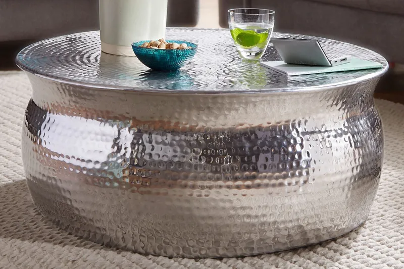 Osagie Soffbord 75 cm Runt - Silver - Möbler - Vardagsrum - Soffbord & vardagsrumsbord - Soffbord