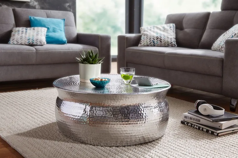 Osagie Soffbord 75 cm Runt - Silver - Möbler - Vardagsrum - Soffbord & vardagsrumsbord - Soffbord