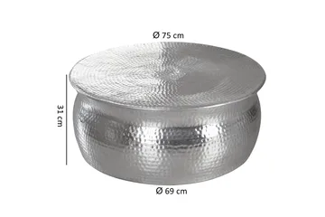 Osagie Soffbord 75 cm Runt - Silver - Möbler - Vardagsrum - Soffbord & vardagsrumsbord - Soffbord