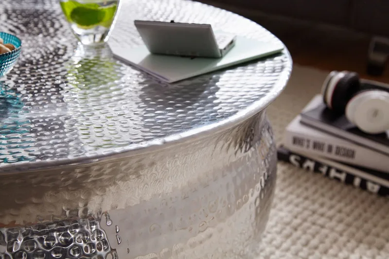 Osagie Soffbord 75 cm Runt - Silver - Möbler - Vardagsrum - Soffbord & vardagsrumsbord - Soffbord