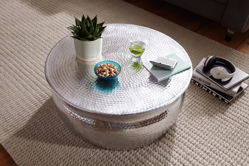 Osagie Soffbord 75 cm Runt - Silver - Möbler - Vardagsrum - Soffbord & vardagsrumsbord - Soffbord