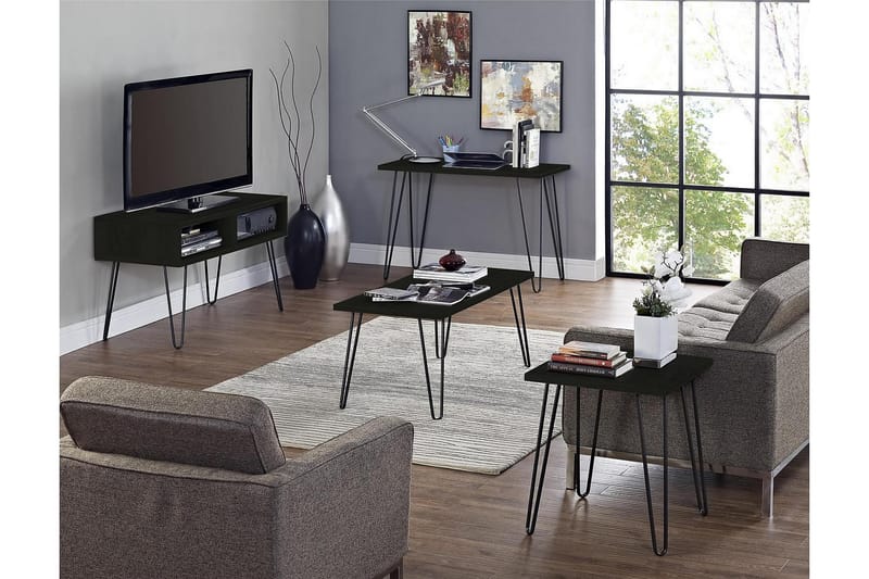 OWEN Soffbord 107 cm Svart - Dorel Home - Möbler - Vardagsrum - Soffbord & vardagsrumsbord - Soffbord