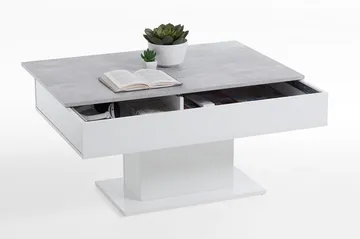 Pacak Soffbord 100 cm - Betonggrå/Vit - Möbler - Vardagsrum - Soffbord & vardagsrumsbord - Soffbord