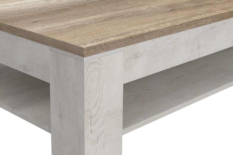 Perkhill Soffbord 120 cm med Förvaring Hylla - Brun/Grå - Möbler - Vardagsrum - Soffbord & vardagsrumsbord - Soffbord